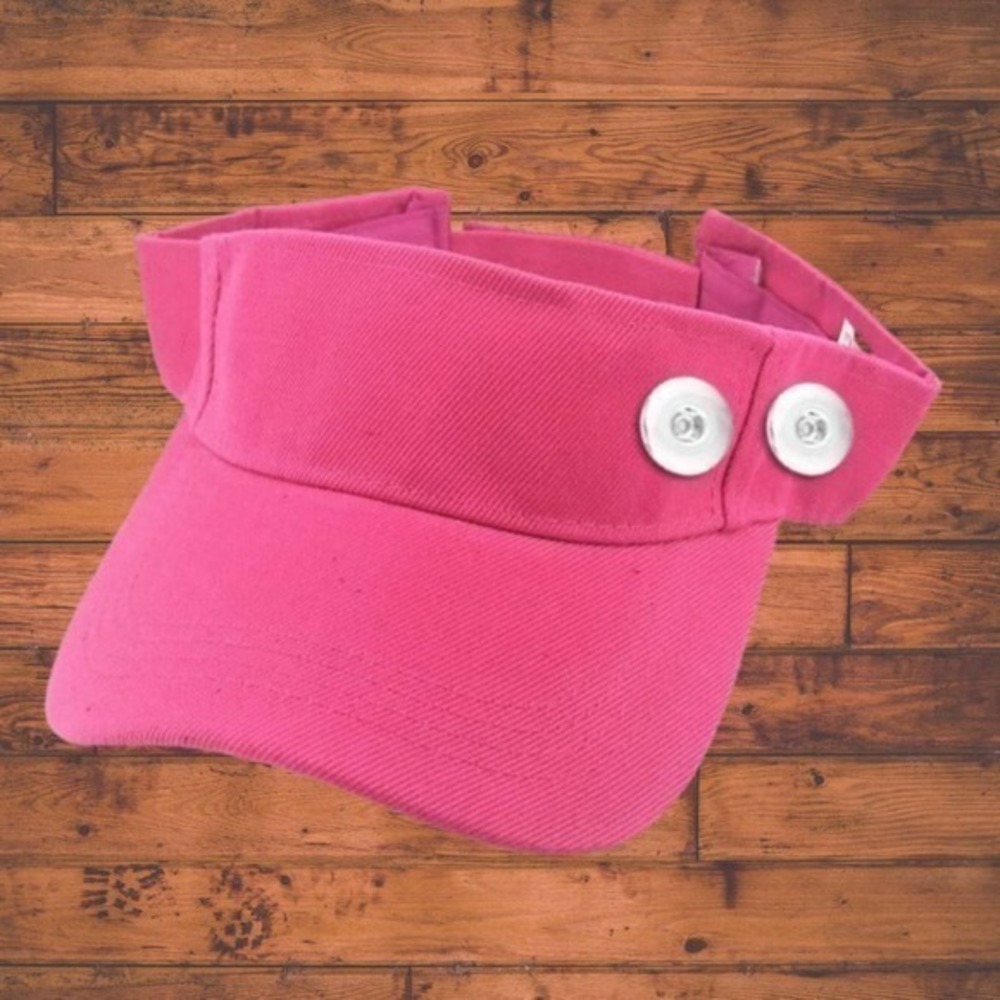 Pink Snap Button Visor
